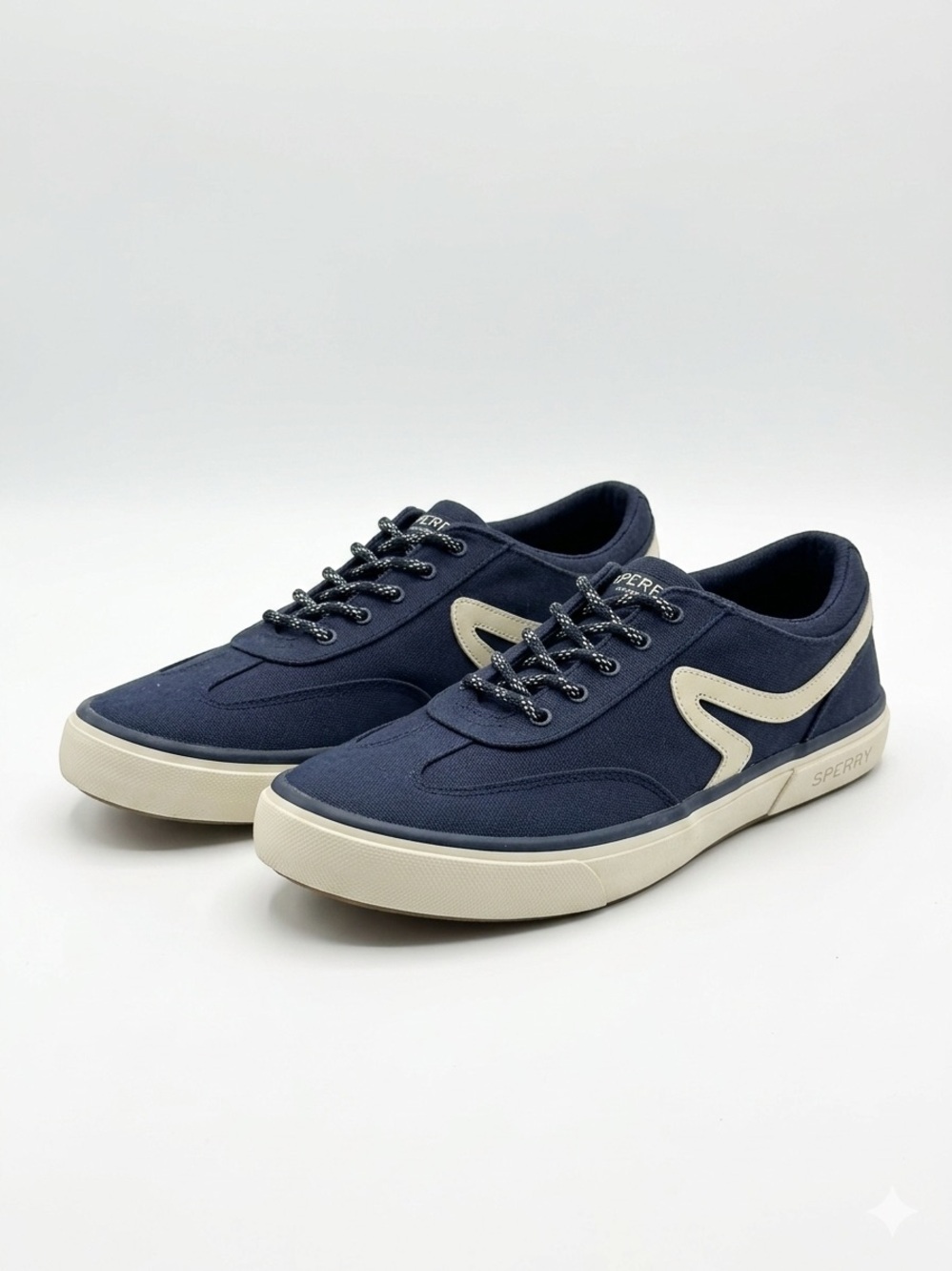 Sperry Men's Dark Blue Sneakers with White Accents